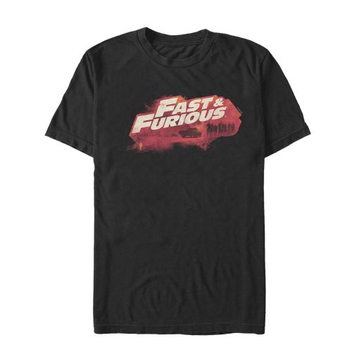 Men’s Fast & Furious Wispy Silhouette Print T-Shirt