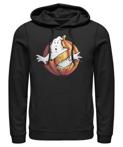 Men’s Ghostbusters Halloween Pumpkin Logo Pull Over Hoodie