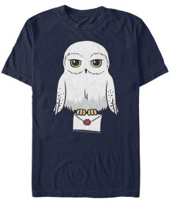 Men’s Harry Potter Cartoon Hedwig Letter T-Shirt