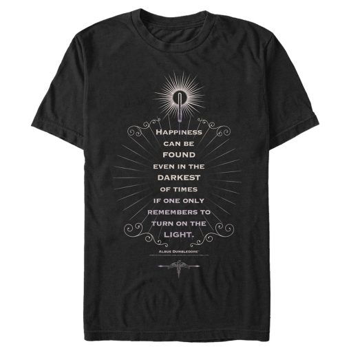 Men’s Harry Potter Dumbledore Happiness Quote T-Shirt