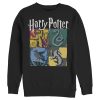 Men’s Harry Potter Hogwarts Houses Vintage Collage Sweatshirt
