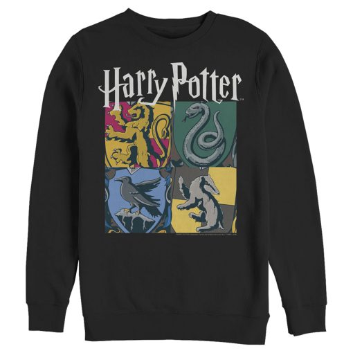 Men’s Harry Potter Hogwarts Houses Vintage Collage Sweatshirt