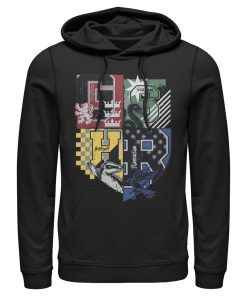 Men’s Harry Potter House Crests Shield Pull Over Hoodie