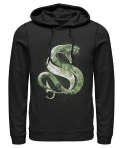 Men’s Harry Potter Slytherin Snake Watercolor Pull Over Hoodie