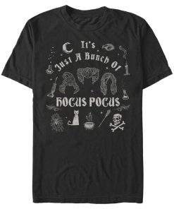 Men’s Hocus Pocus It’s Just a Bunch of Hocus Pocus Icons T-Shirt