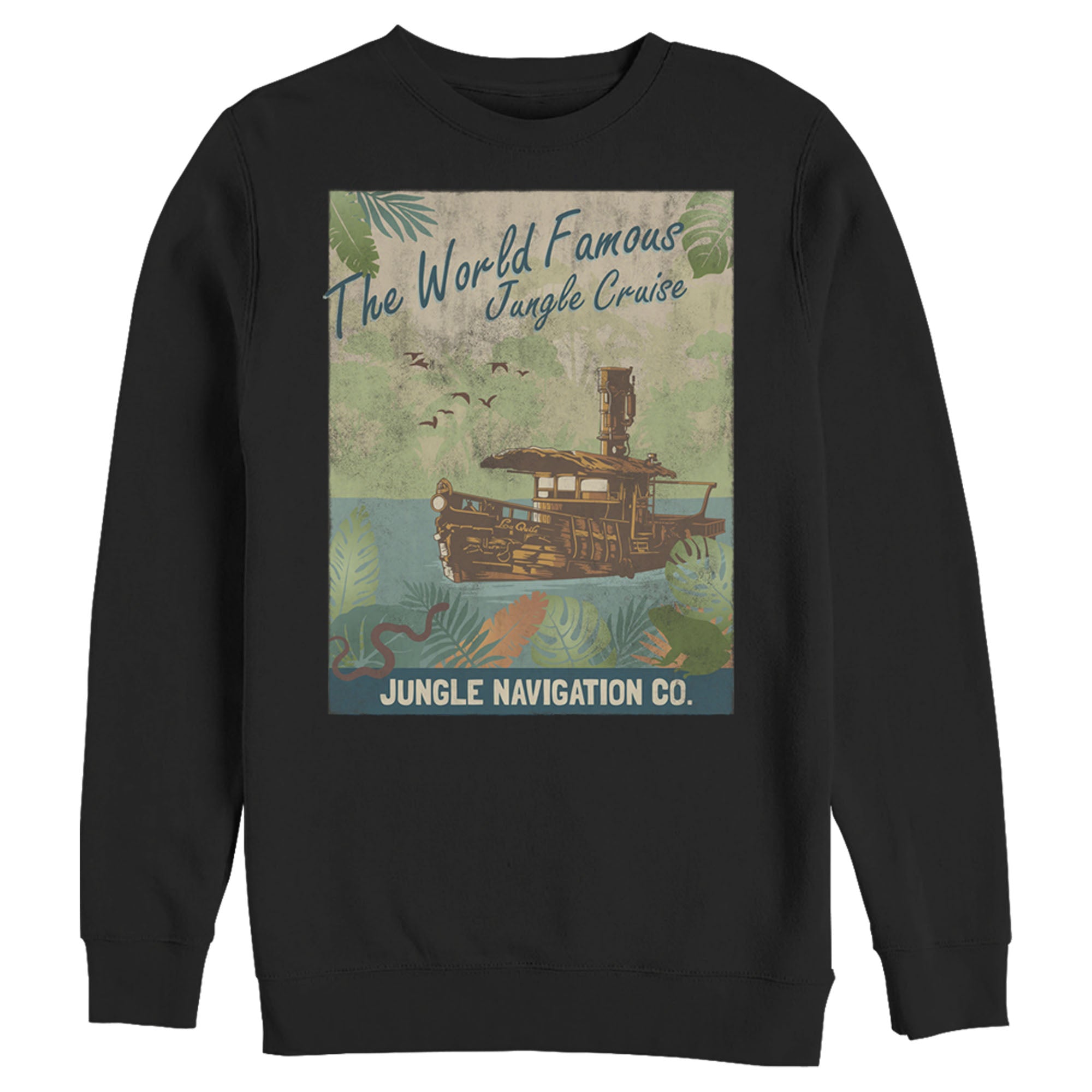 Men's Jungle Cruise La Quila Retro Poster Sweatshirt Men's Jungle Cruise La Quila Retro Poster Sweatshirt