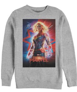 Men’s Marvel Captain Marvel Electric Poster Sweatshirt
