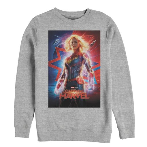 Men’s Marvel Captain Marvel Electric Poster Sweatshirt