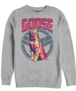 Men’s Marvel Captain Marvel Goose Cat Badge Sweatshirt
