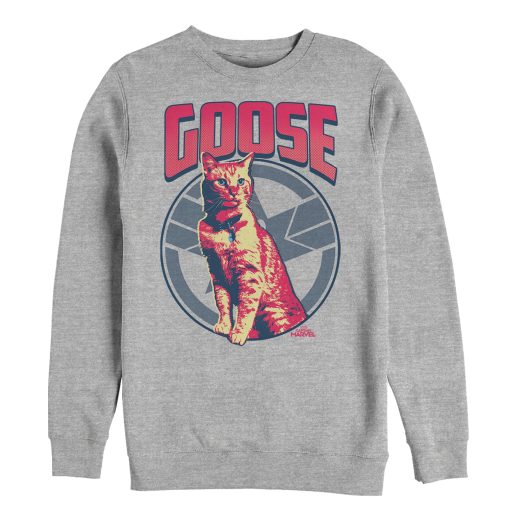 Men’s Marvel Captain Marvel Goose Cat Badge Sweatshirt