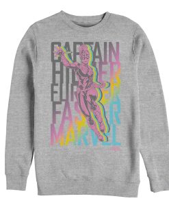 Men’s Marvel Captain Marvel Rainbow Mantra Sweatshirt
