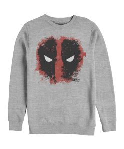 Men’s Marvel Deadpool Reverse Mask Splatter Sweatshirt