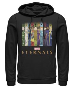 Men’s Marvel Eternals Animated Vertical Boxes Poster Pull Over Hoodie