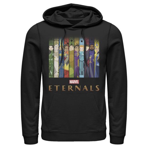 Men’s Marvel Eternals Animated Vertical Boxes Poster Pull Over Hoodie