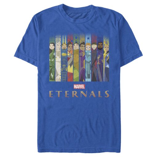 Men’s Marvel Eternals Animated Vertical Boxes Poster T-Shirt