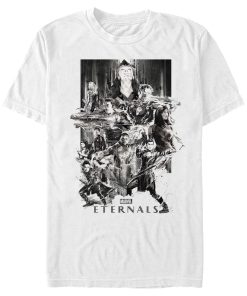 Men’s Marvel Eternals Greyscale Poster T-Shirt