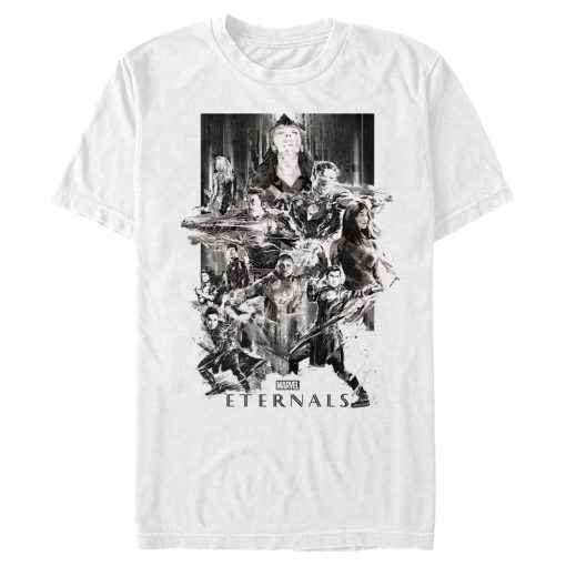 Men’s Marvel Eternals Greyscale Poster T-Shirt