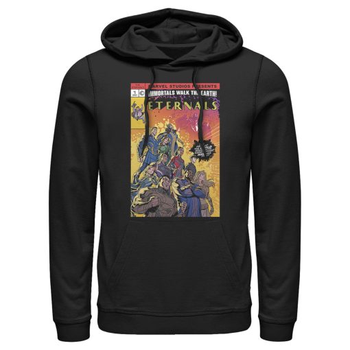 Men’s Marvel Eternals Heroes Comic Book Cover Pull Over Hoodie