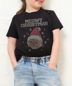 Meowy Christmas Kids T-Shirt
