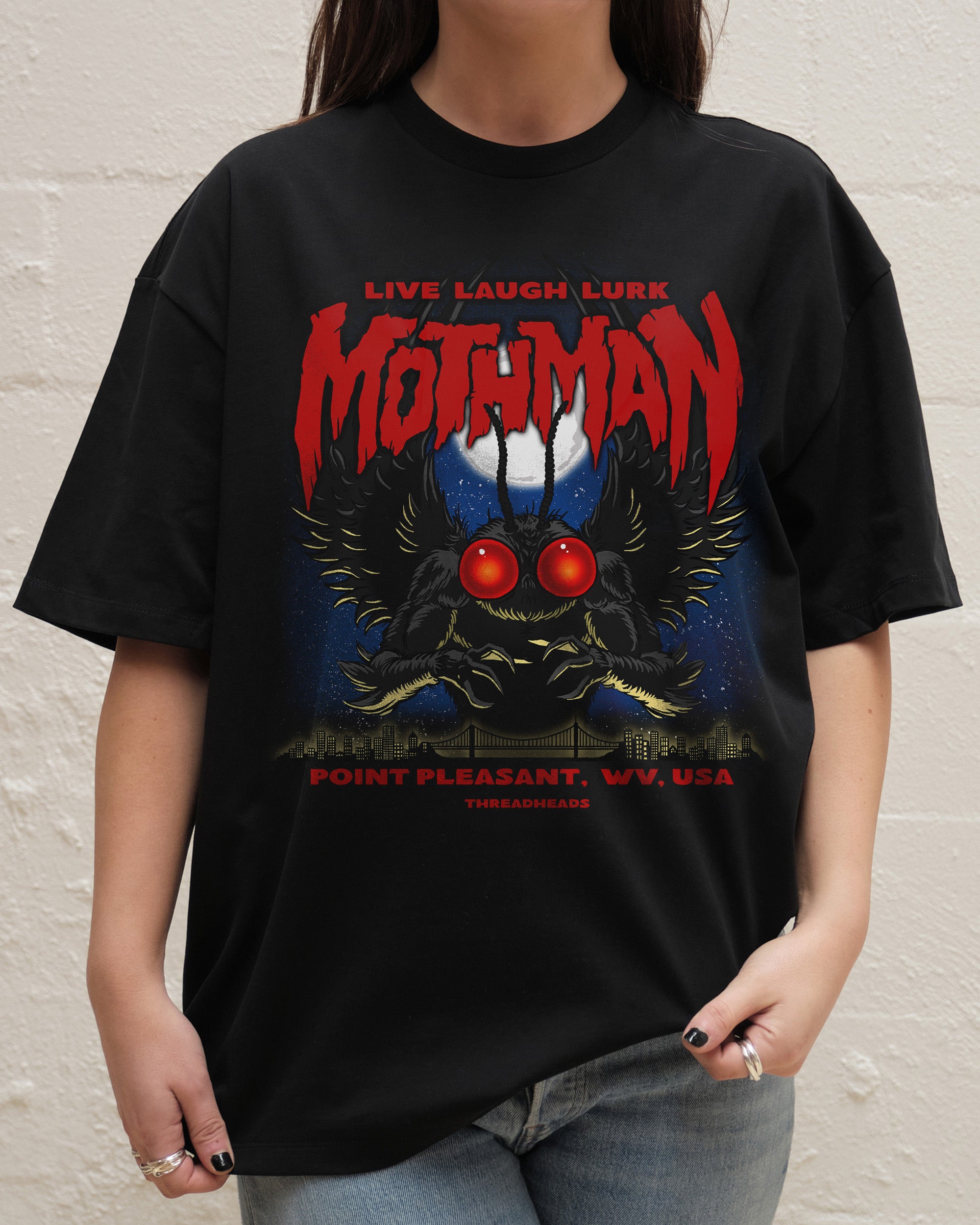 Mothman - Live Laugh Lurk Oversized Tee Mothman - Live Laugh Lurk Oversized Tee
