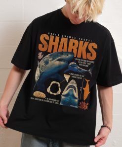 Quick Animal Facts – Sharks Oversized Tee