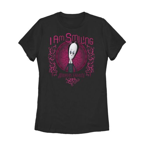 Women’s Addams Family Wednesday I Am Smiling T-Shirt