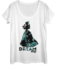 Women’s Beauty and the Beast Belle Dream Big Floral Print Scoop Neck