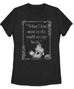 Women’s Beauty and the Beast Belle Loves Books T-Shirt