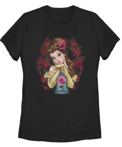 Women’s Beauty and the Beast Belle Rose Wreath T-Shirt