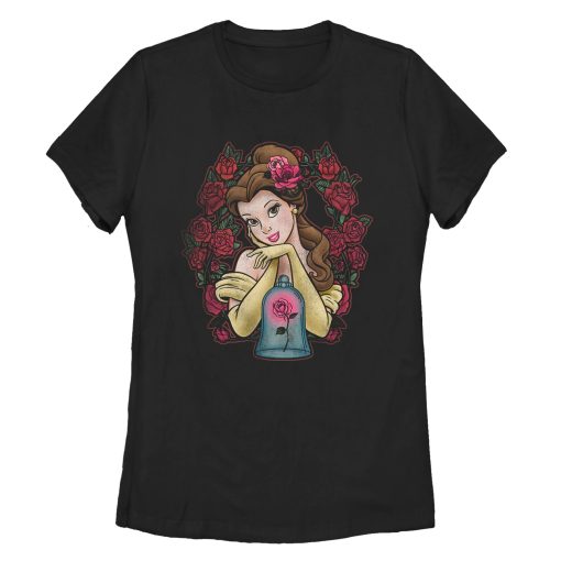 Women’s Beauty and the Beast Belle Rose Wreath T-Shirt