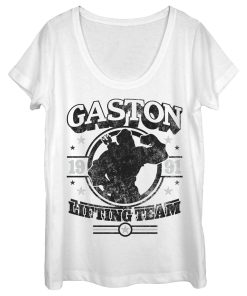 Women’s Beauty and the Beast Gaston Lifting Team Scoop Neck