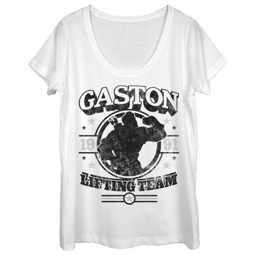 Women’s Beauty and the Beast Gaston Lifting Team Scoop Neck