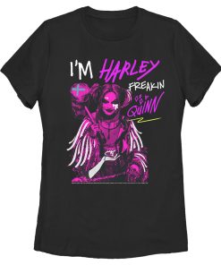 Women’s Birds of Prey Harley Freakin’ Quinn Cartoon T-Shirt
