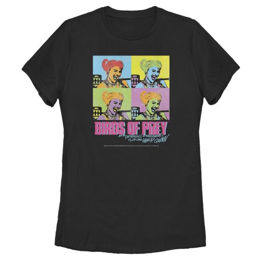 Women’s Birds of Prey Harley Quinn Pop Art T-Shirt