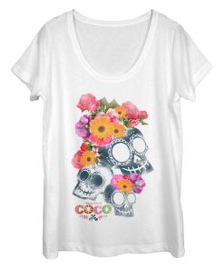 Women’s Coco Floral Skeletons Scoop Neck