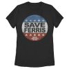 Women’s Ferris Bueller’s Day Off Save Campaign Button T-Shirt