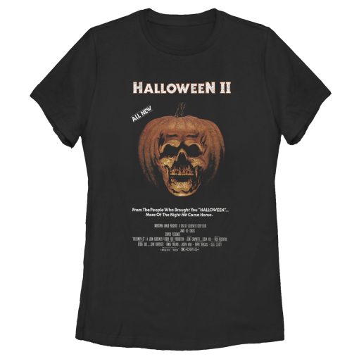 Women’s Halloween II Skeleton Movie Poster T-Shirt