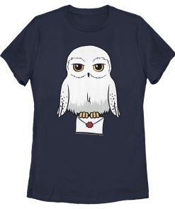 Women’s Harry Potter Cartoon Hedwig Letter T-Shirt