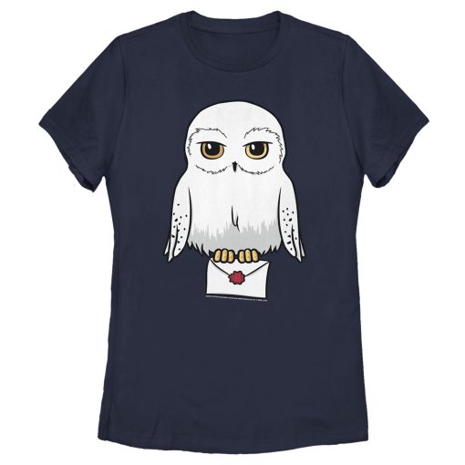 Women’s Harry Potter Cartoon Hedwig Letter T-Shirt