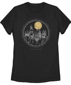 Women’s Harry Potter Hogwarts Line Art Moonrise T-Shirt