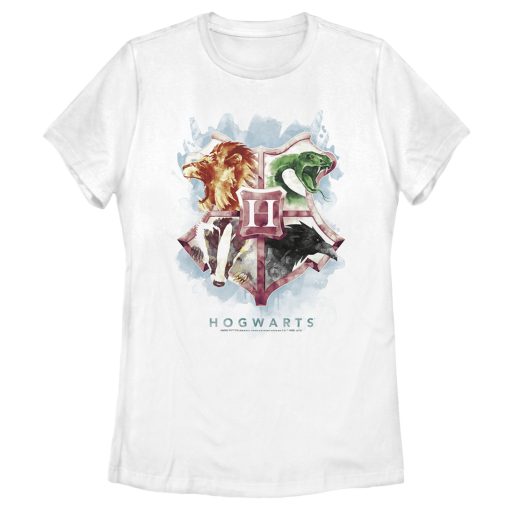 Women’s Harry Potter Hogwarts Watercolor Symbols T-Shirt