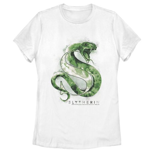 Women’s Harry Potter Slytherin Snake Watercolor T-Shirt