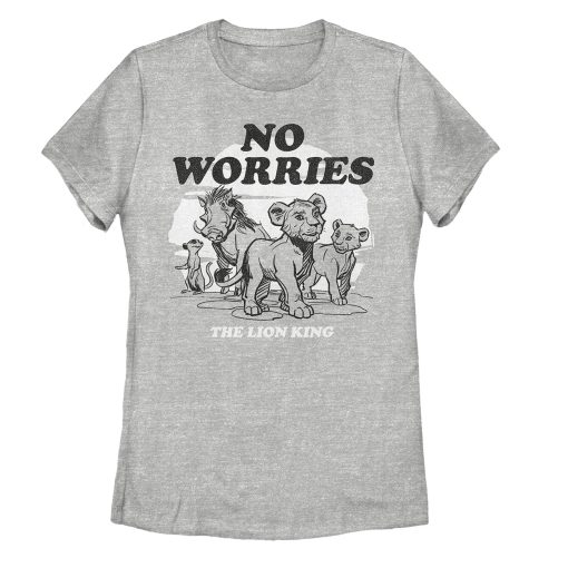 Women’s Lion King No Worries Cartoon T-Shirt