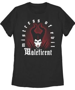 Women’s Maleficent Mistress of All Evil Airbrush Silhouette T-Shirt