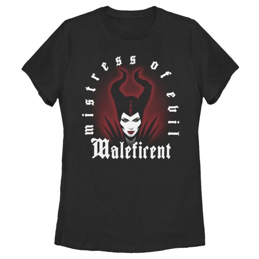 Women’s Maleficent Mistress of All Evil Airbrush Silhouette T-Shirt