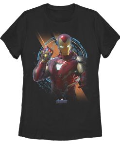 Women’s Marvel Avengers Endgame Iron Man Time Travel Platform Logo T-Shirt