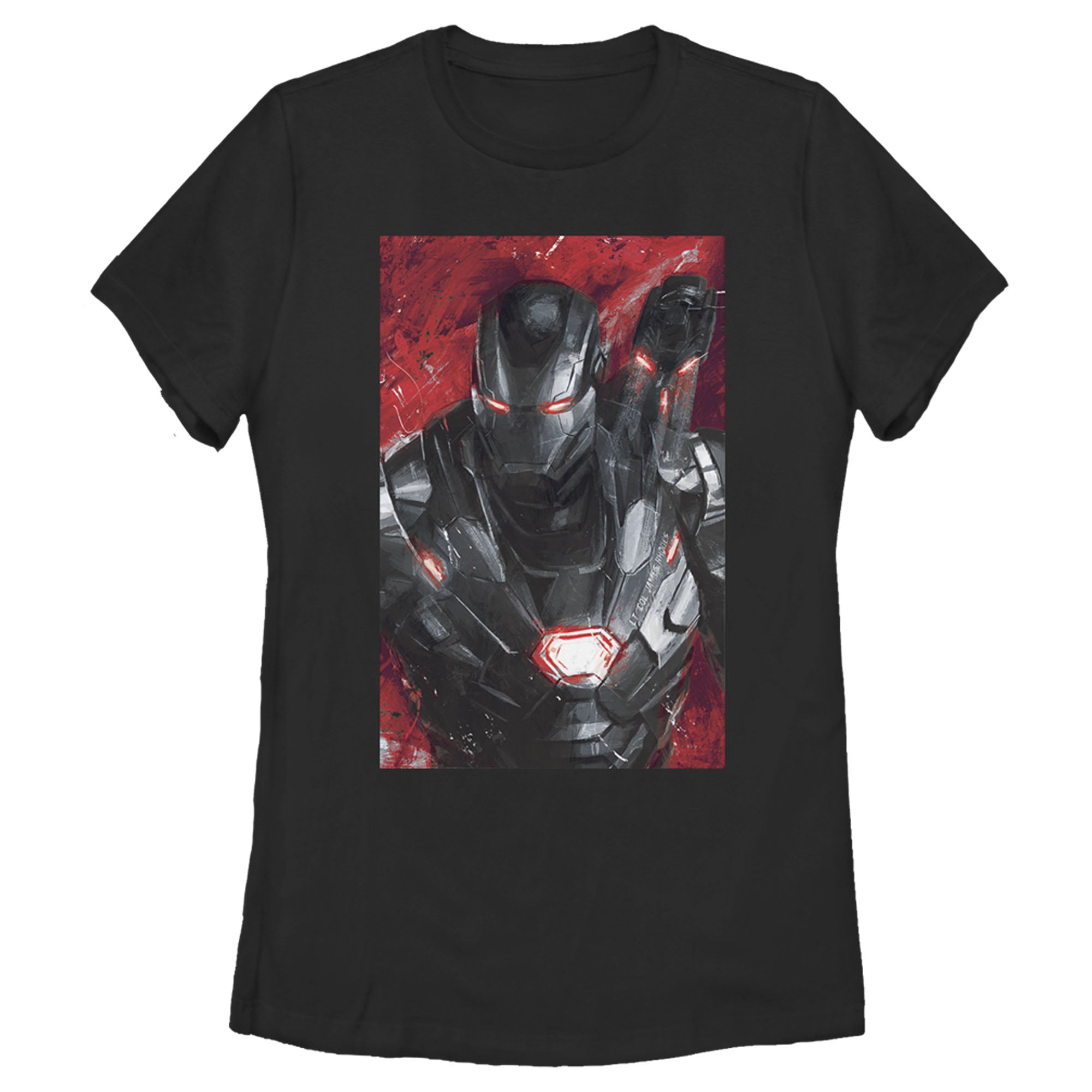 Women's Marvel Avengers Endgame War Machine Painting T-Shirt Women's Marvel Avengers Endgame War Machine Painting T-Shirt