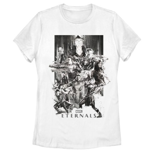 Women’s Marvel Eternals Greyscale Poster T-Shirt