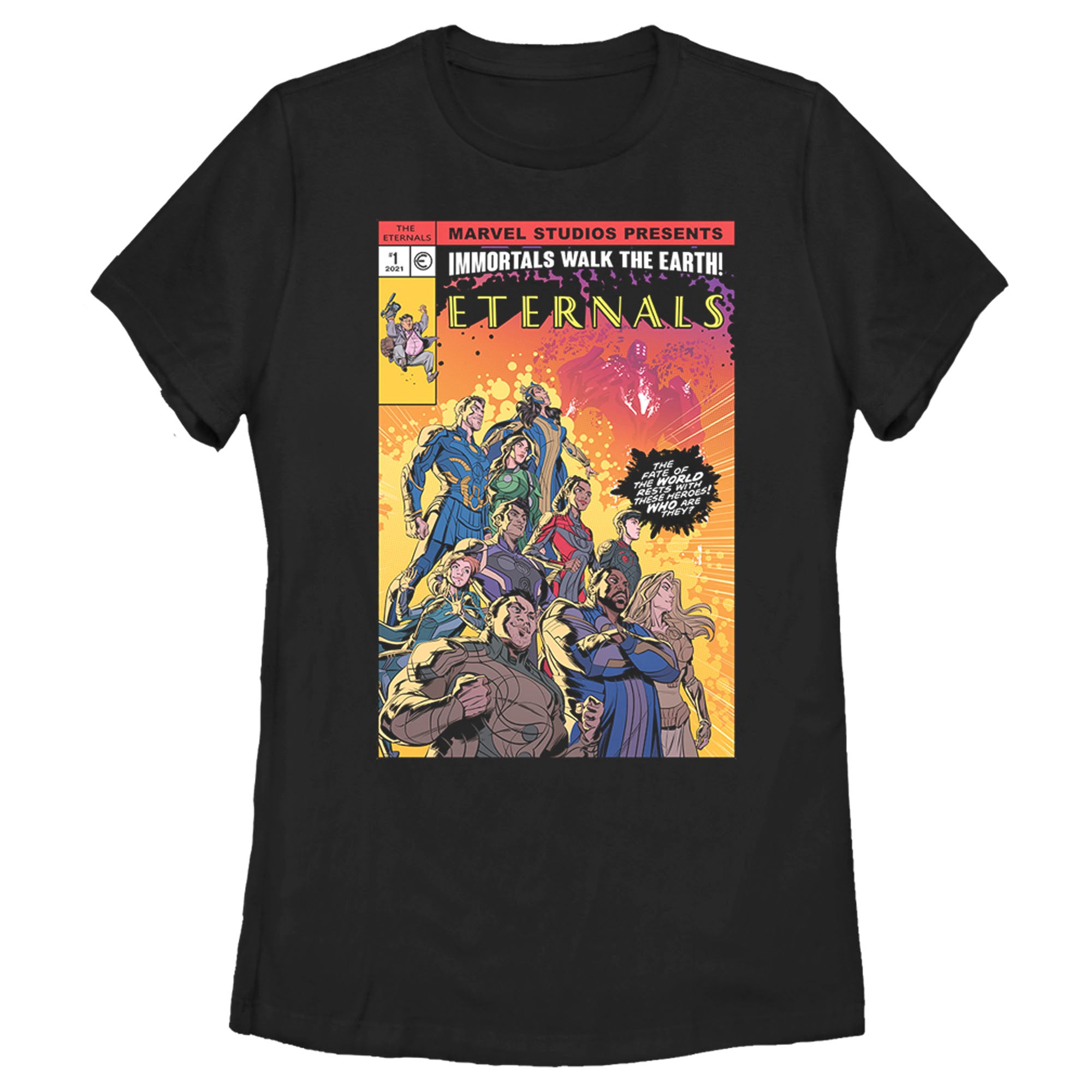 Women's Marvel Eternals Heroes Comic Book Cover T-Shirt Women's Marvel Eternals Heroes Comic Book Cover T-Shirt