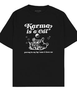 Karma is a cat Oversized T-shirt